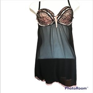 Black/Pink Lingerie, S  *P1078